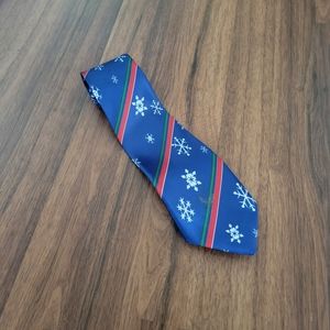 Musical Blue Snowflake Tie